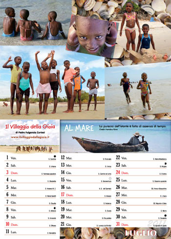 Calendario 2011 del Villaggio della Gioia – LUGLIO