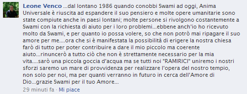 Commento di Leone Venco su Facebook