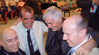 Ramia Osvaldo Ristuccia e Roberto Casarin con Don Giovanni D'Ercole a Mulino Silla