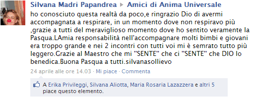 Silvana Papandrea su Facebook