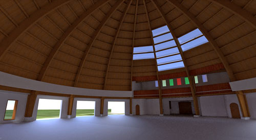 Simulation en 3D du temple en construction Simulation en 3D du temple en construction