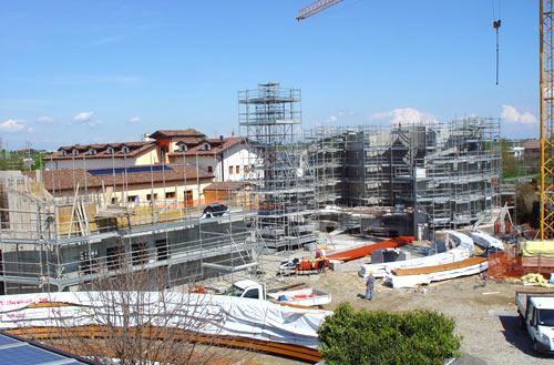 Il Tempio in costruzione visto dall'alto