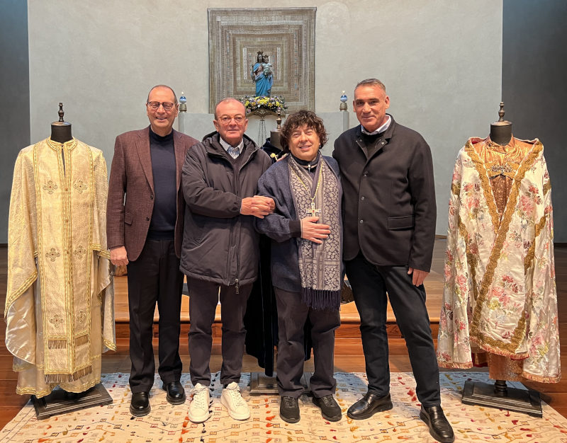 Giampaolo Nicolasi con Swami Roberto e Antonio Chieppa